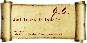 Jedlicska Olivér névjegykártya