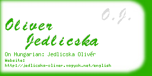 oliver jedlicska business card